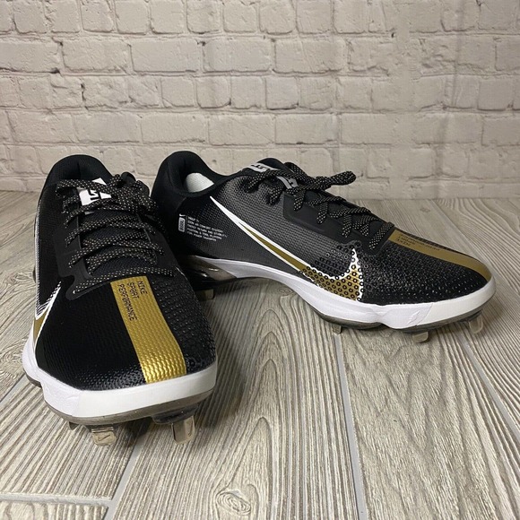 Nike Force Zoom Trout 7 Pro Baseball Cleats Men’s 13 Black Gold CQ7224-012 New - Picture 2 of 8